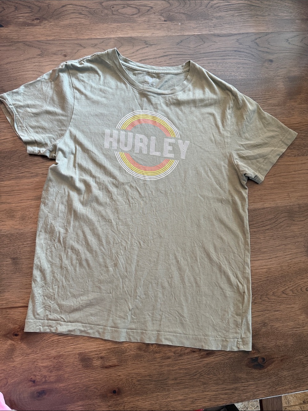 Hurley Men's Olive Green Medium Short Sleeve T-shirt